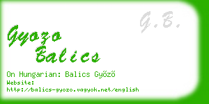 gyozo balics business card